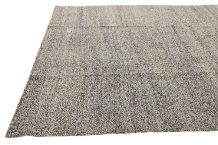 9' x 11' 9 Hand Woven Kilim Modern Wool Rug