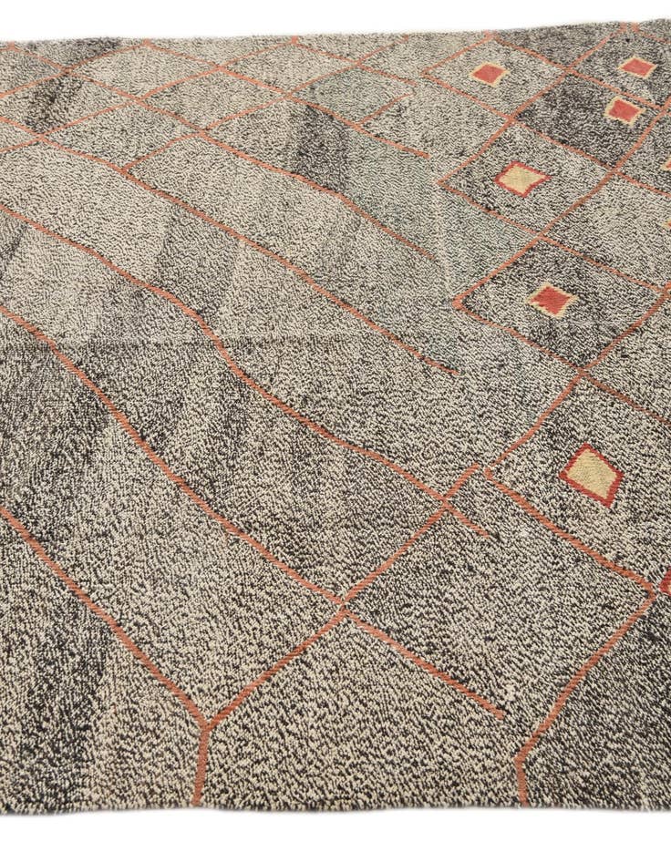 Detail image of 6' 3 x 9' 2  Hand Woven Kilim Modern Wool Rug