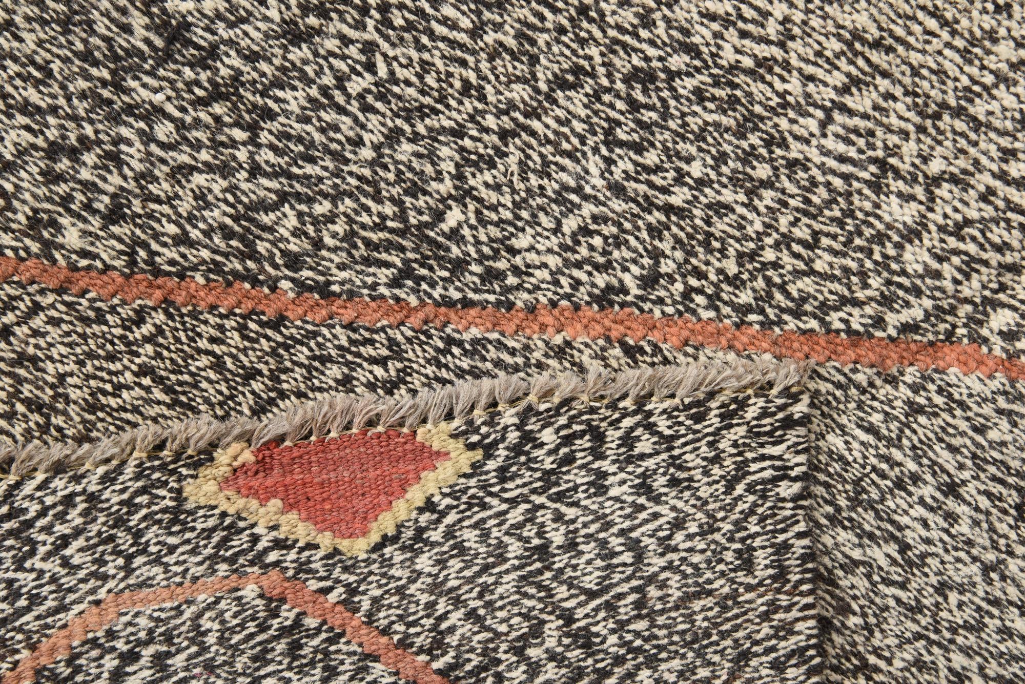 6' 3 x 9' 2 Hand Woven Kilim Modern Wool Rug