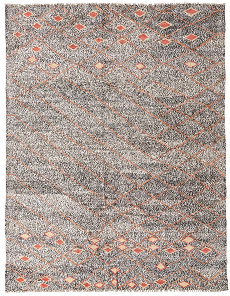 Detail image of 6' 6 x 9' 5 Hand Woven Kilim Modern Wool Rug