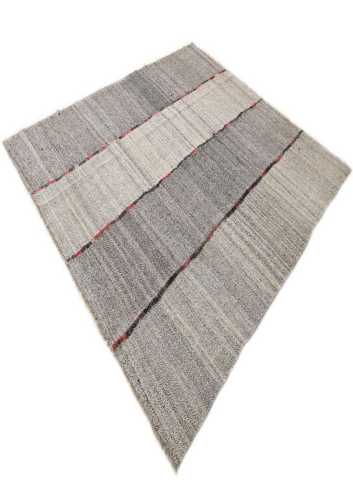 8' 6 x 9' 9 Hand Woven Kilim Modern Wool Rug