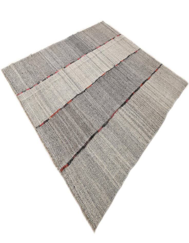 Detail image of 8' 6 x 9' 9  Hand Woven Kilim Modern Wool Rug