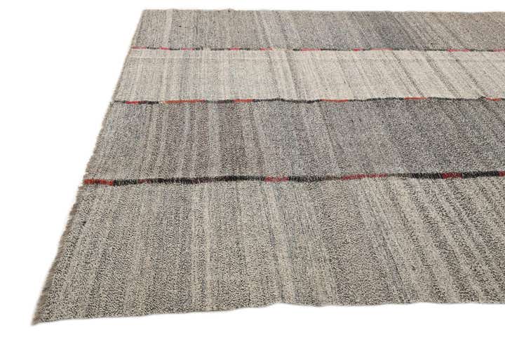 8' 6 x 9' 9 Hand Woven Kilim Modern Wool Rug