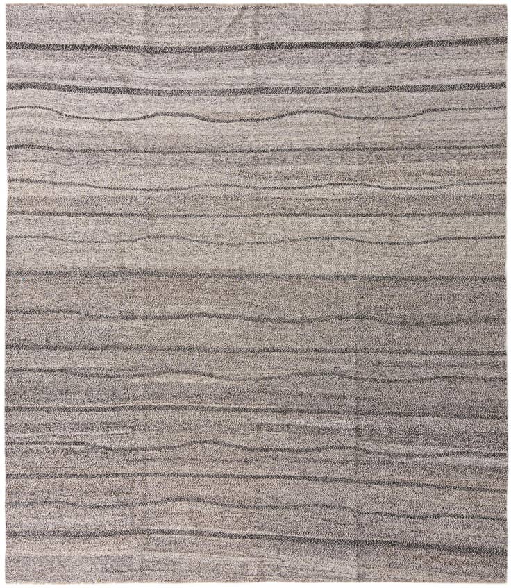 Detail image of 8' 8 x 10' Hand Woven Kilim Modern Wool Rug
