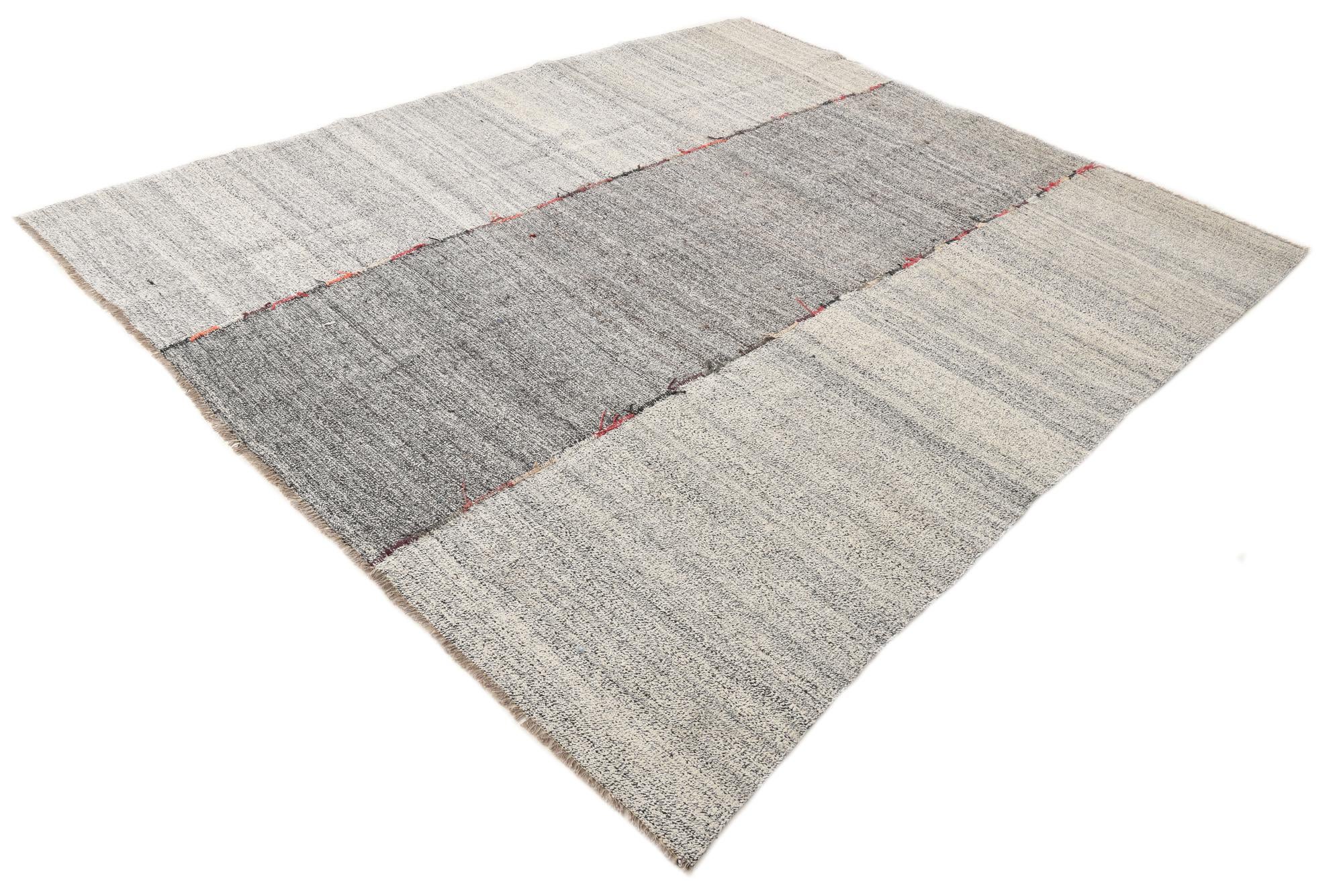 8' 2 x 9' 8 Hand Woven Kilim Modern Wool Rug