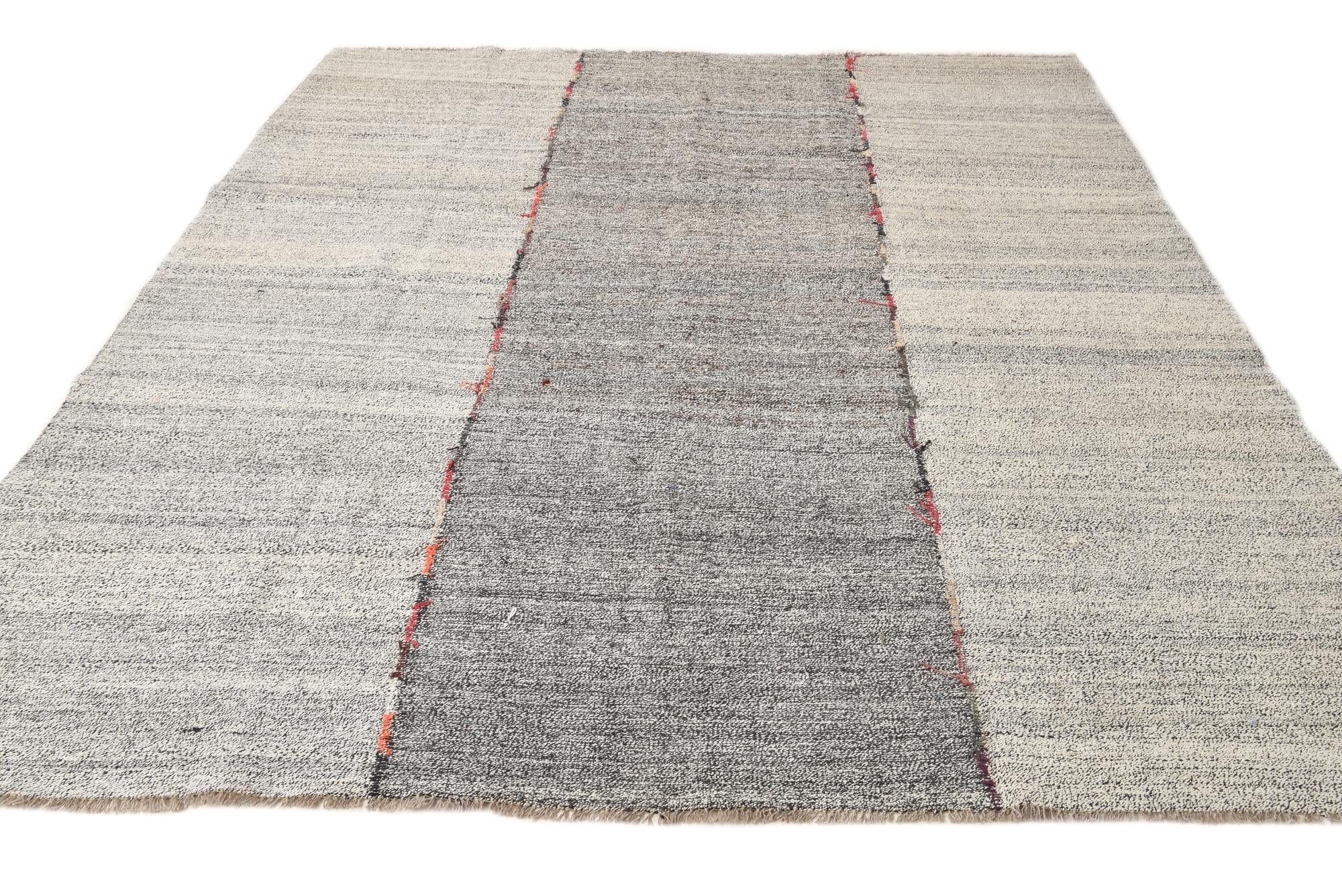 8' 2 x 9' 8 Hand Woven Kilim Modern Wool Rug