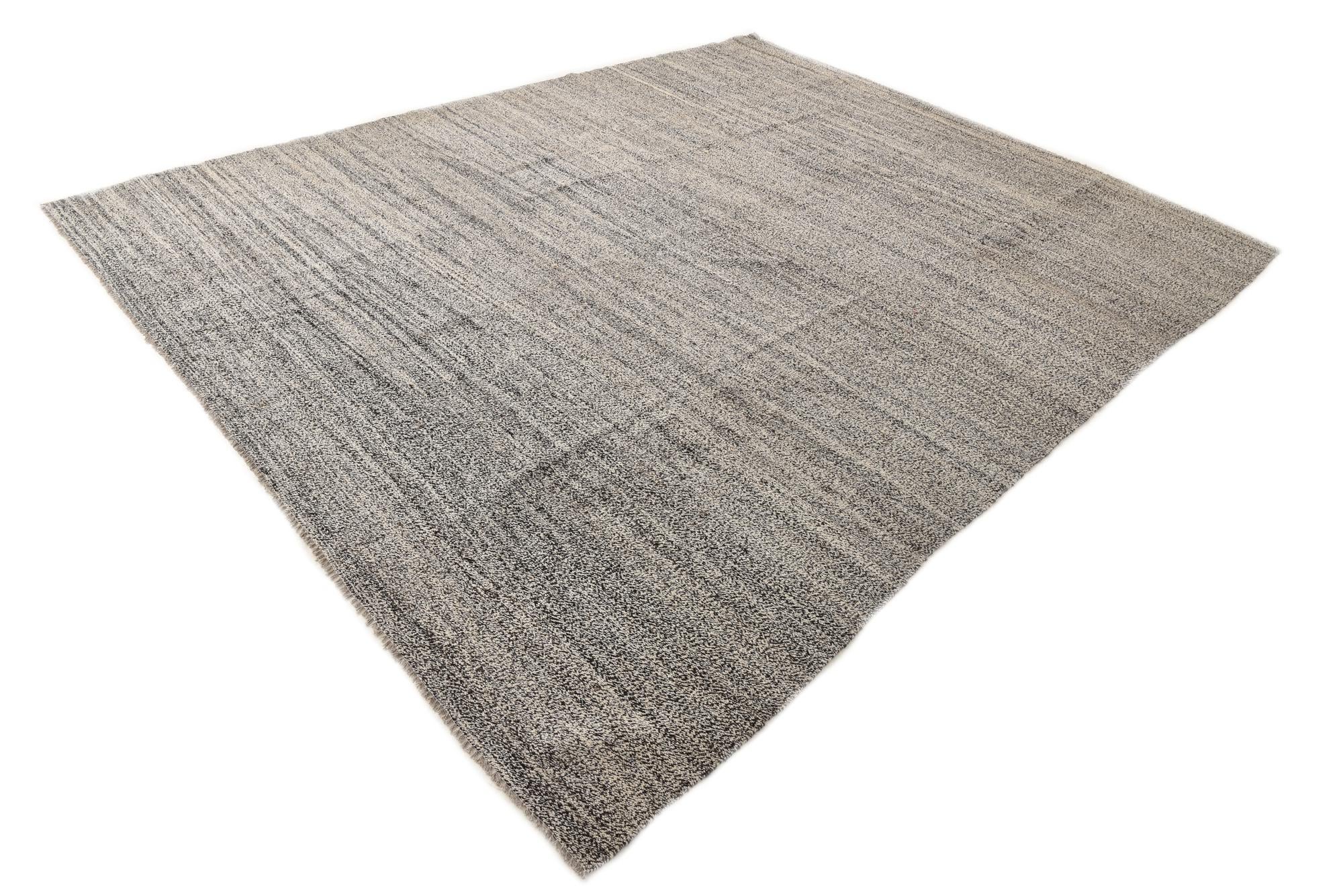 9' 3 x 11' 5 Hand Woven Kilim Modern Wool Rug