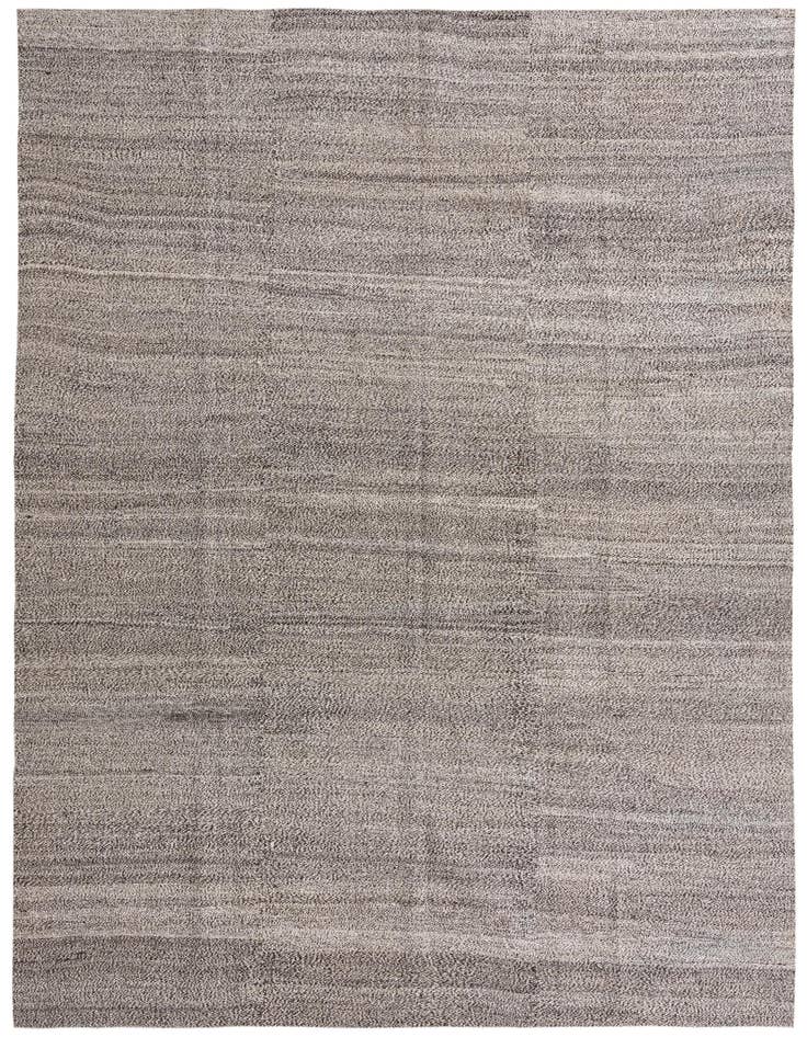 Detail image of 9' 1 x 11' 1 Hand Woven Kilim Modern Wool Rug
