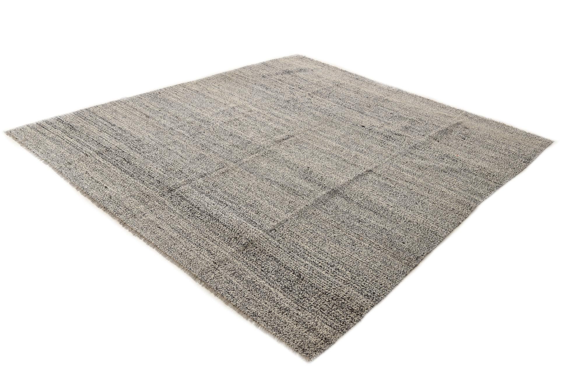 8' 7 x 9' 6 Hand Woven Kilim Modern Wool Rug