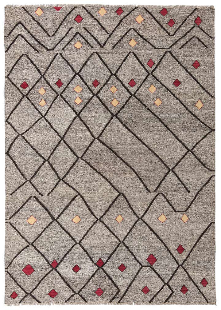 7' 4 x 9' 5 Hand Woven Kilim Modern Wool Rug