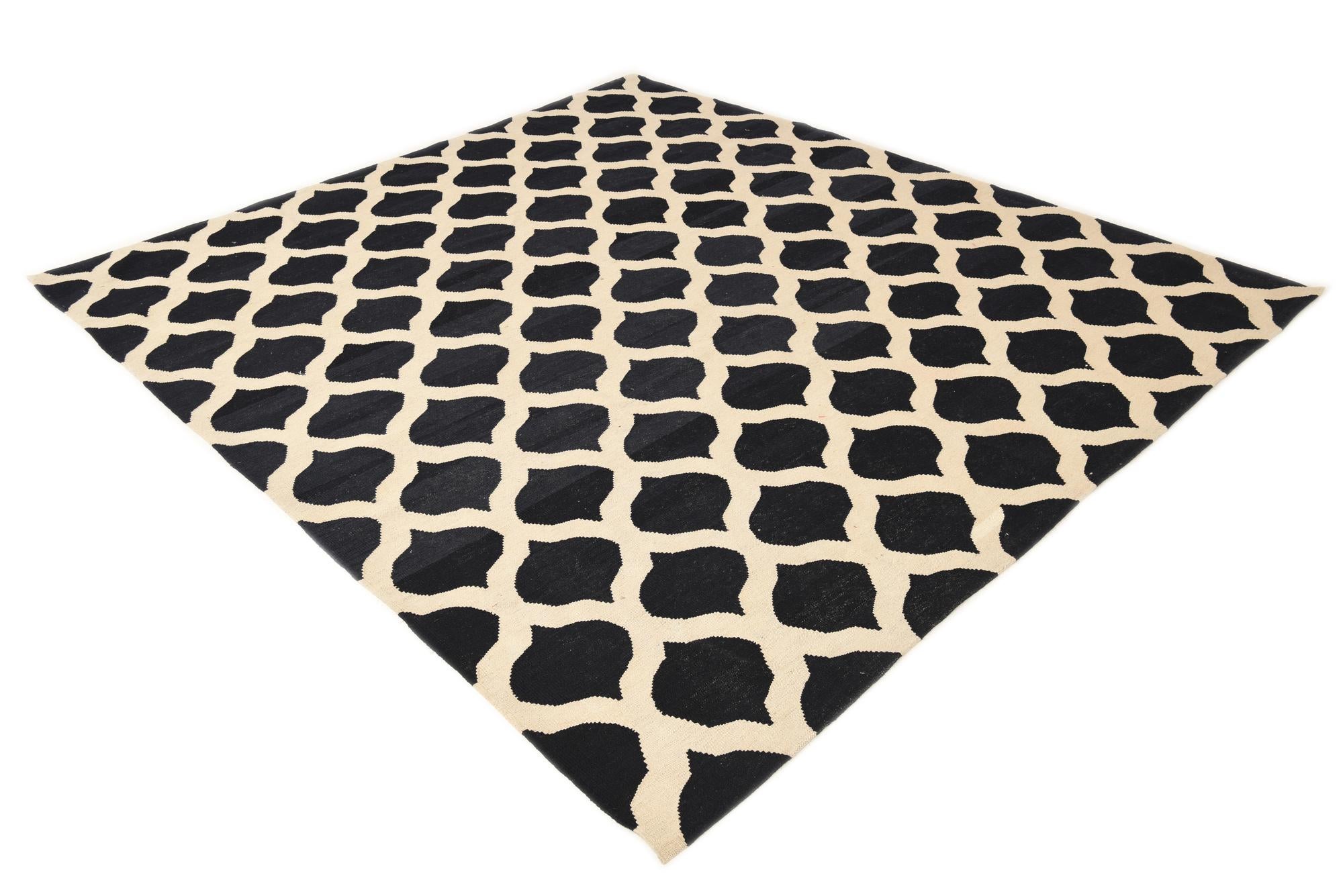 8' 7 x 9' 6 Hand Woven Kilim Modern Wool Rug