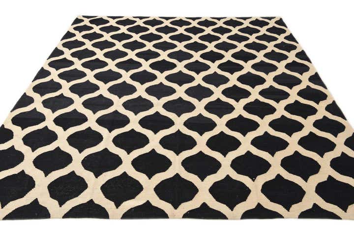 8' 7 x 9' 6 Hand Woven Kilim Modern Wool Rug