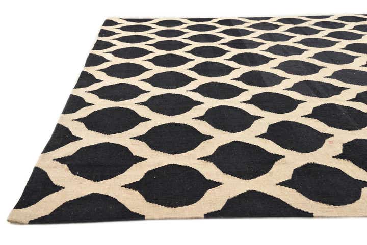 8' 7 x 9' 6 Hand Woven Kilim Modern Wool Rug