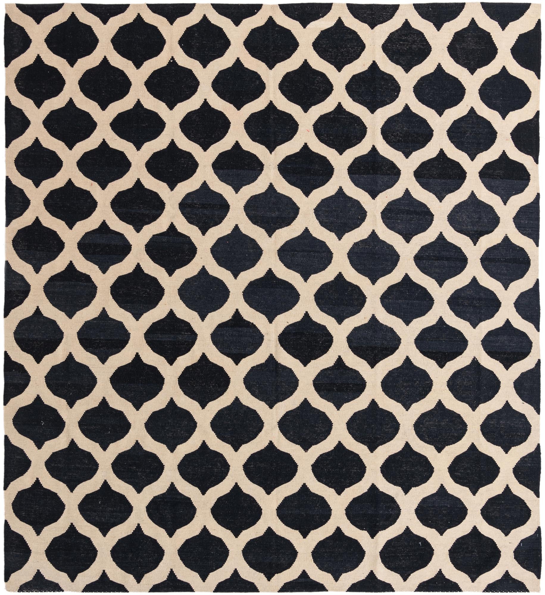 8' 7 x 9' 6 Hand Woven Kilim Modern Wool Rug