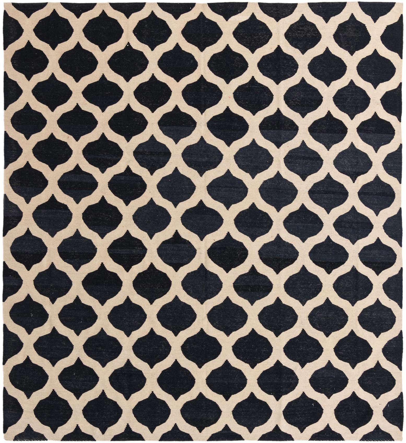 8' 7 x 9' 6 Hand Woven Kilim Modern Wool Rug