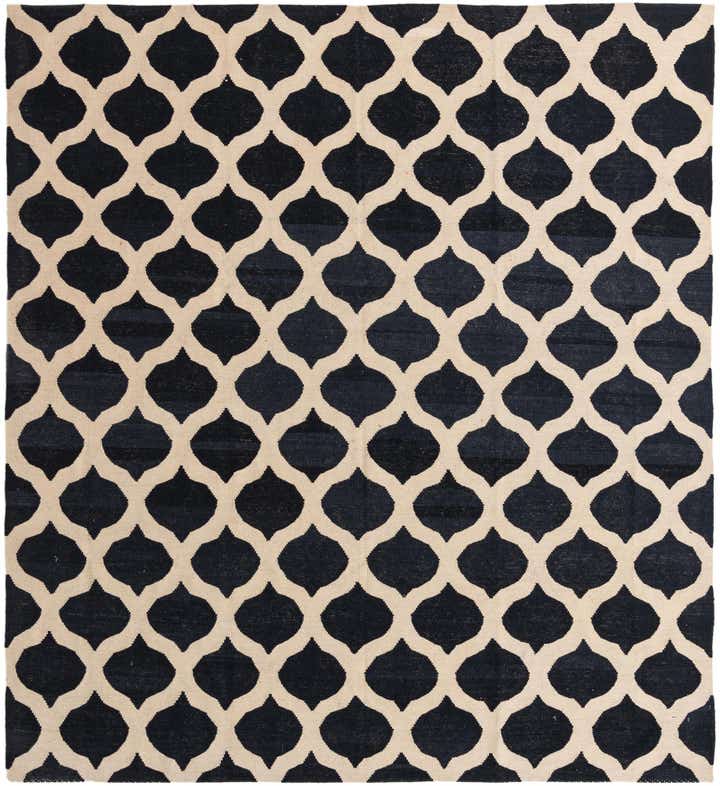 8' 7 x 9' 6 Hand Woven Kilim Modern Wool Rug