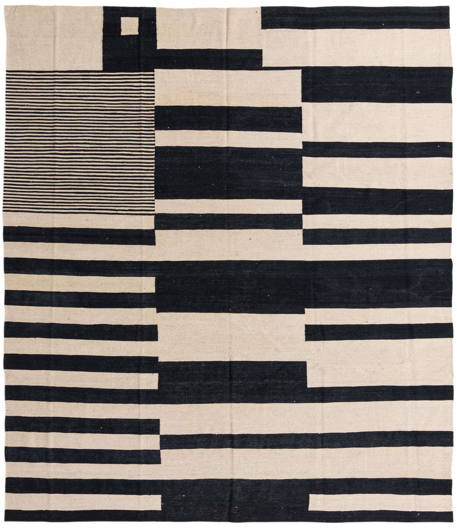 8' 6 x 9' 9 Hand Woven Kilim Modern Wool Rug