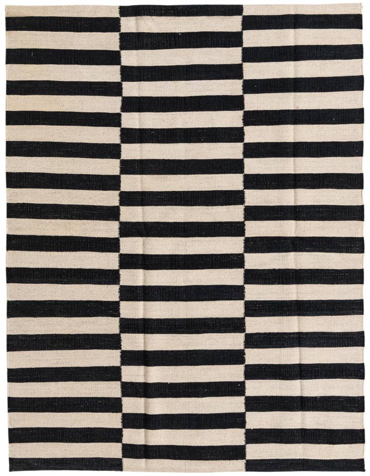 Detail image of 4' 4 x 5' 11 Hand Woven Kilim Modern Wool Rug