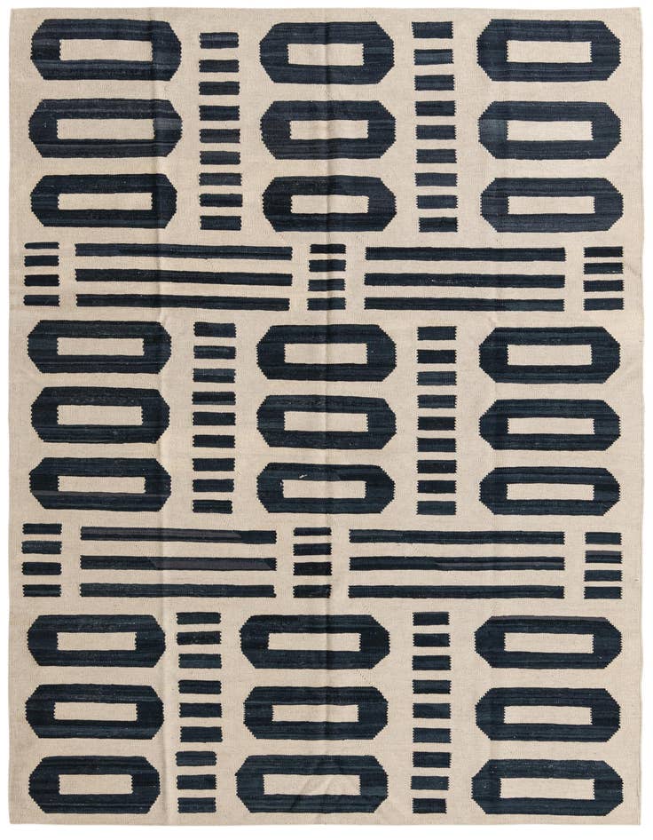 Detail image of 5' 9 x 7' 10 Hand Woven Kilim Modern Wool Rug