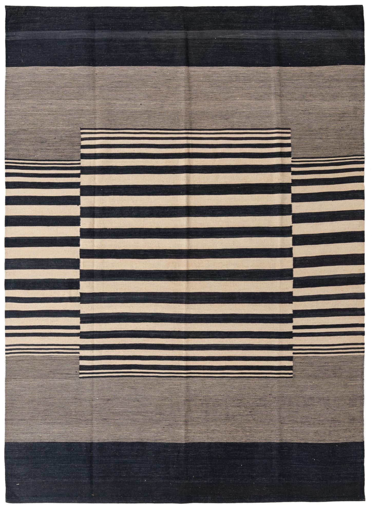 6' 10 x 9' 8 Hand Woven Kilim Modern Wool Rug