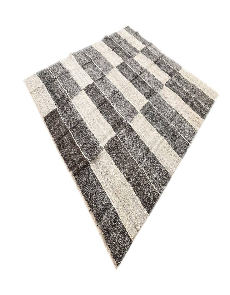 Detail image of 8' 1 x 9' 3  Hand Woven Kilim Modern Wool Rug