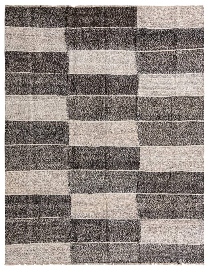 Detail image of 8' 1 x 9' 3 Hand Woven Kilim Modern Wool Rug