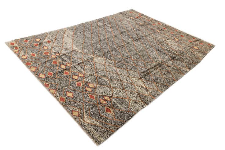 Detail image of 6' 11 x 9' 8 Hand Woven Kilim Modern Wool Rug