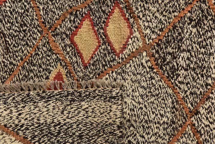 6' 11 x 9' 8 Hand Woven Kilim Modern Wool Rug