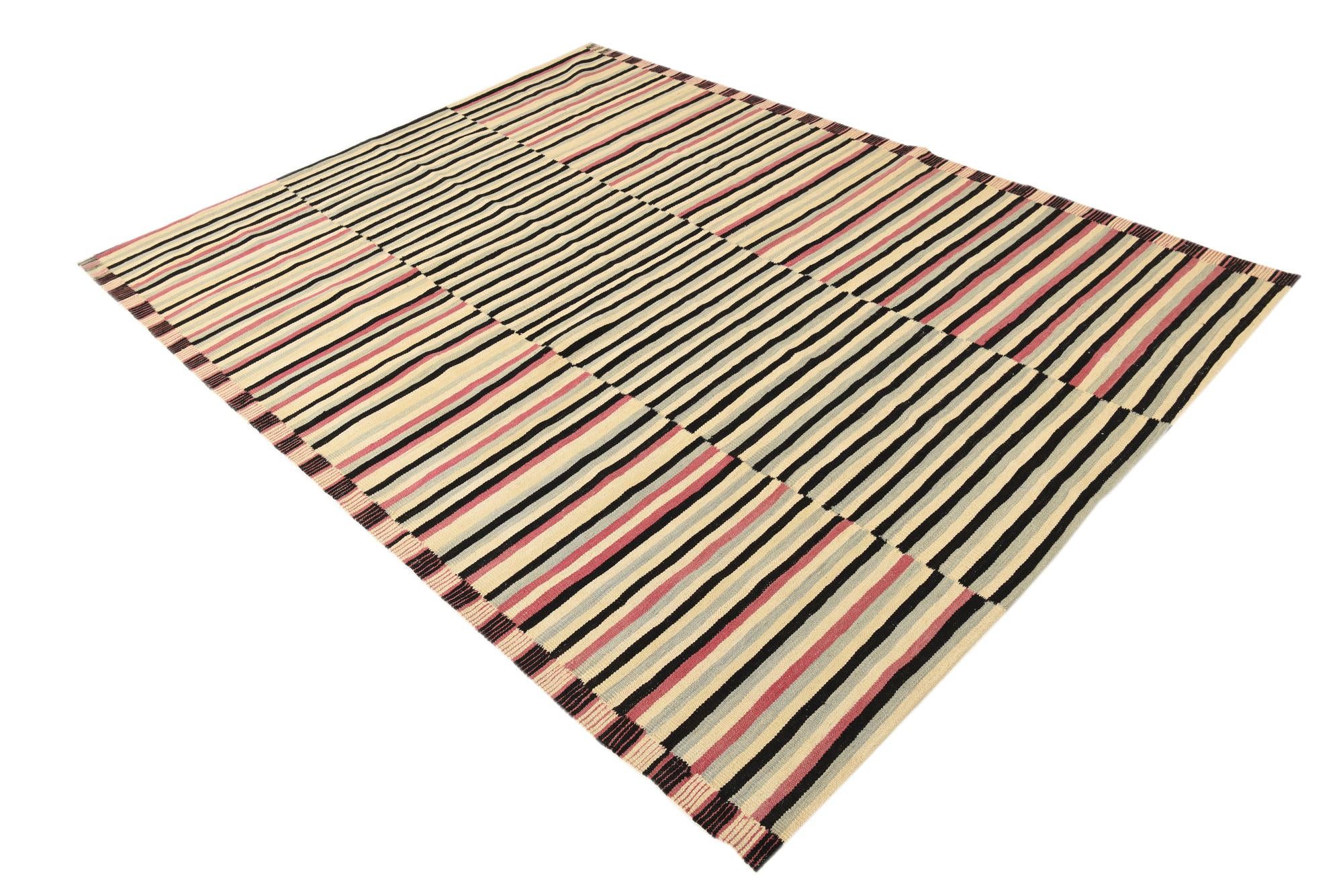 5' 10 x 7' 9 Hand Woven Kilim Modern Wool Rug