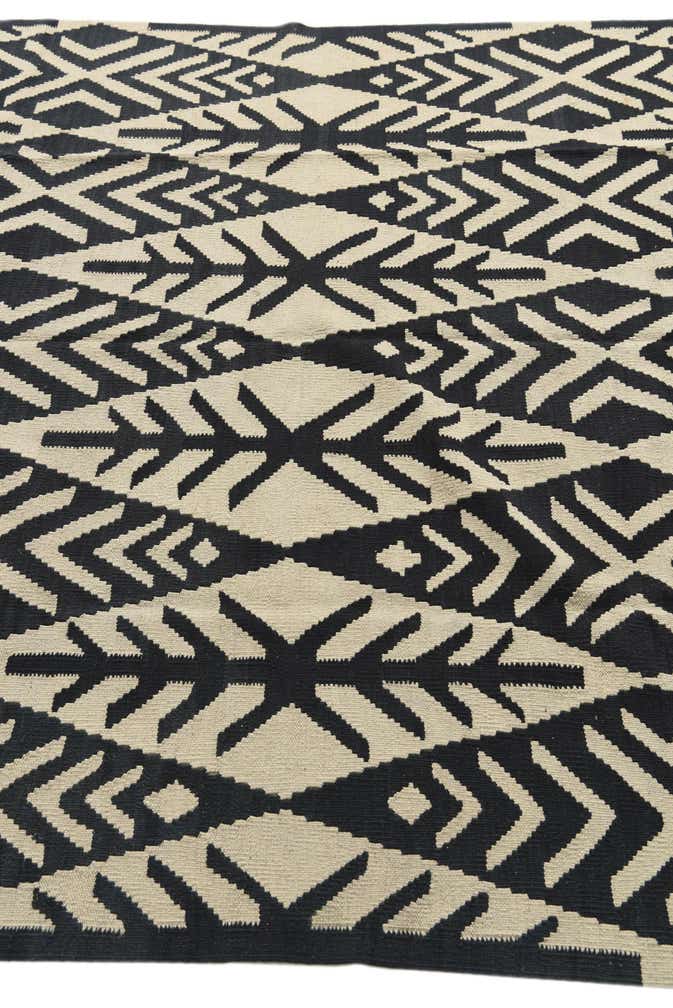 6' x 8' 6 Hand Woven Kilim Modern Wool Rug