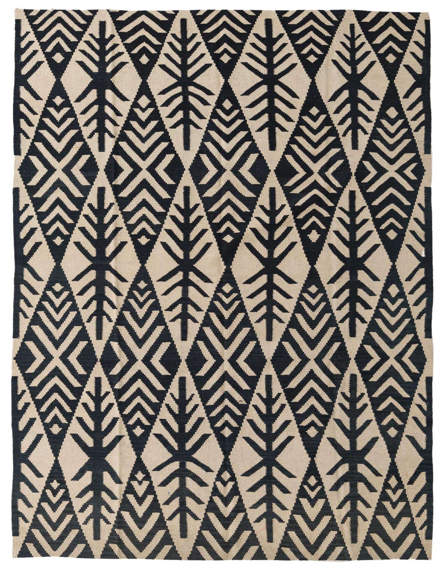 6' x 8' 6 Hand Woven Kilim Modern Wool Rug