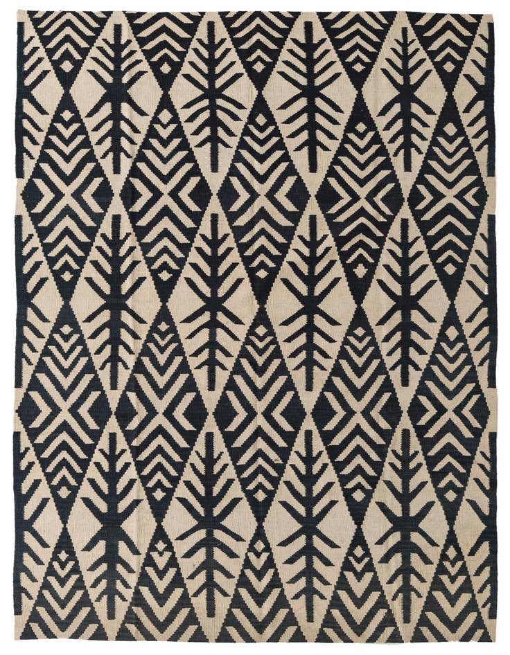 Detail image of 6' x 8' 6 Hand Woven Kilim Modern Wool Rug