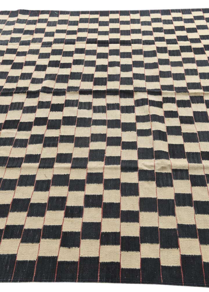 6' 9 x 9' 5 Hand Woven Kilim Modern Wool Rug