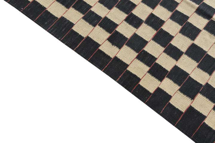 6' 9 x 9' 5 Hand Woven Kilim Modern Wool Rug