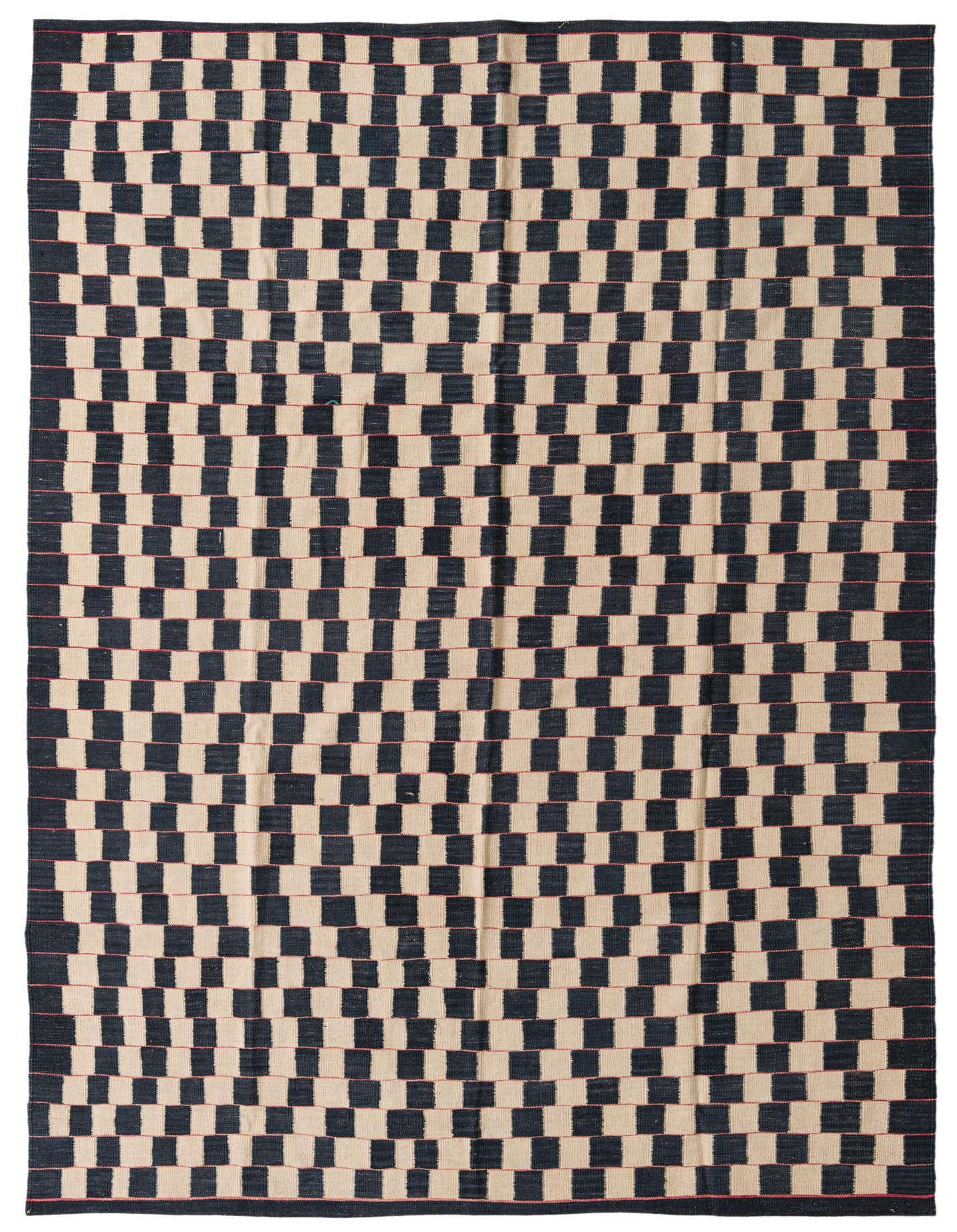 6' 9 x 9' 5 Hand Woven Kilim Modern Wool Rug