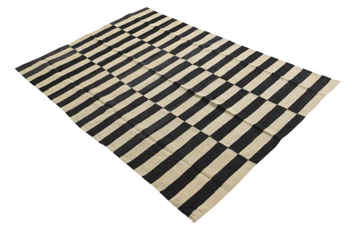 4' 3 x 6' Hand Woven Kilim Modern Wool Rug