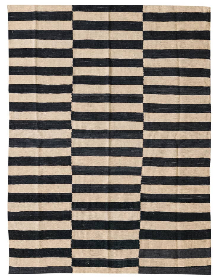 Detail image of 4' 3 x 6' Hand Woven Kilim Modern Wool Rug