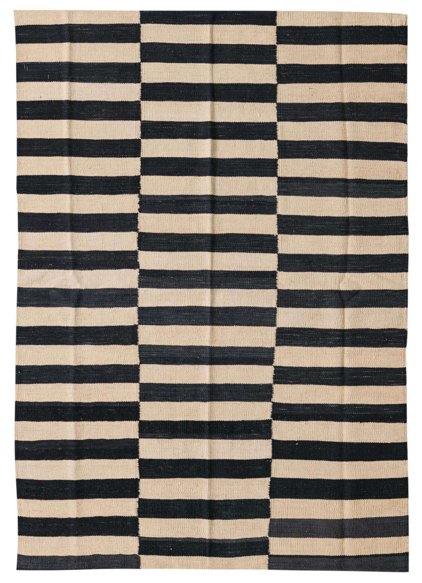 4' 3 x 6' Hand Woven Kilim Modern Wool Rug