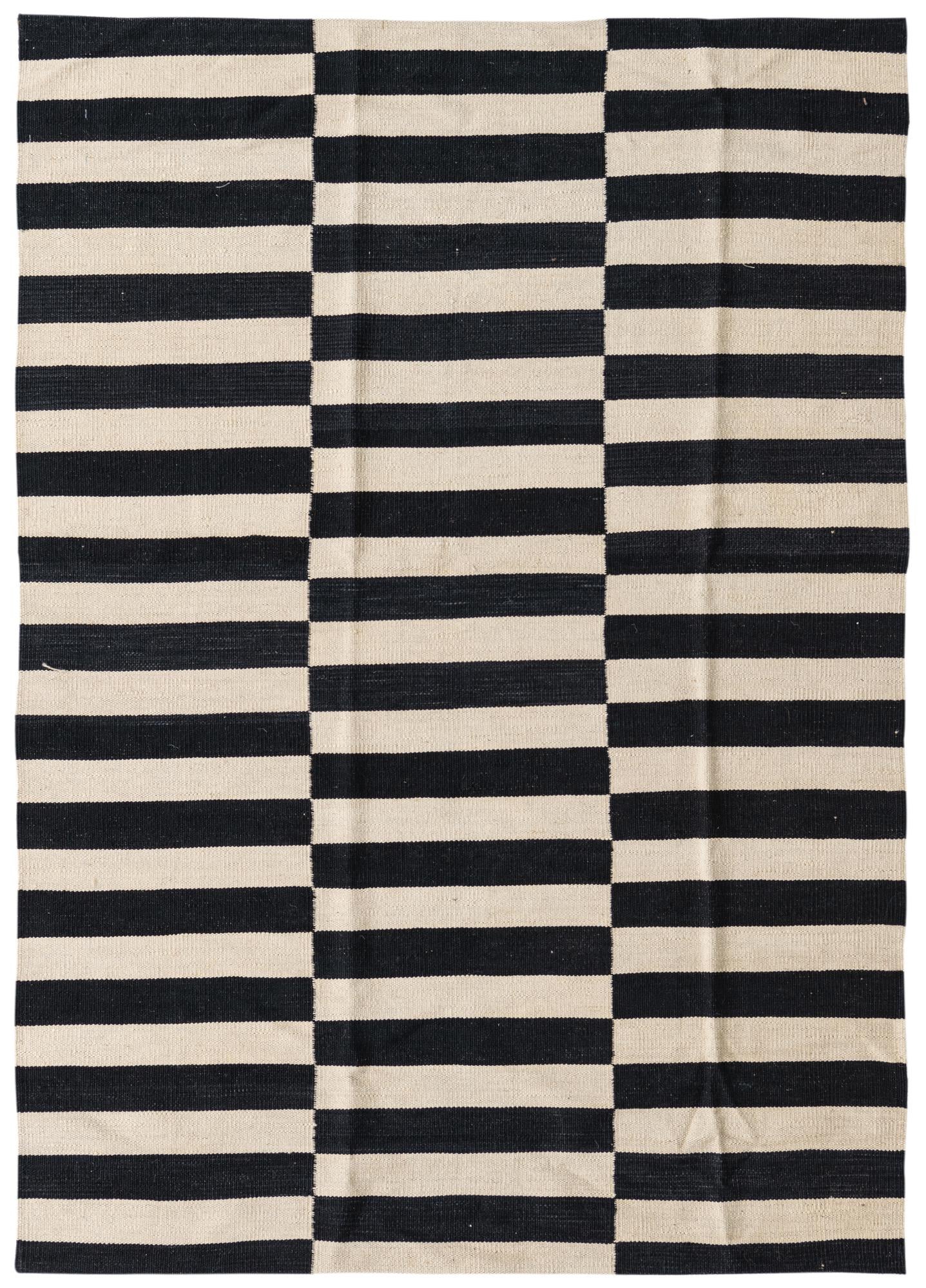 4' 1 x 5' 10 Hand Woven Kilim Modern Wool Rug