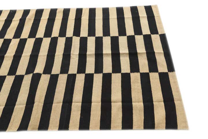 4' 1 x 5' 10 Hand Woven Kilim Modern Wool Rug