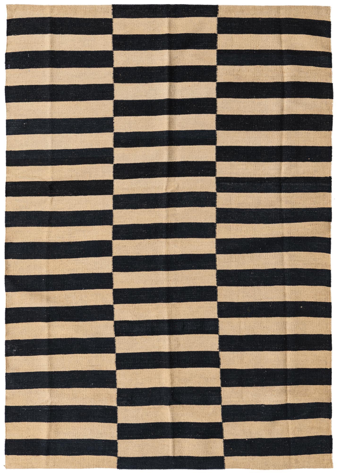 4' 1 x 5' 10 Hand Woven Kilim Modern Wool Rug