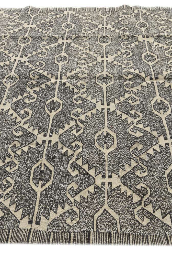 7' x 9' 4 Hand Woven Kilim Modern Wool Rug