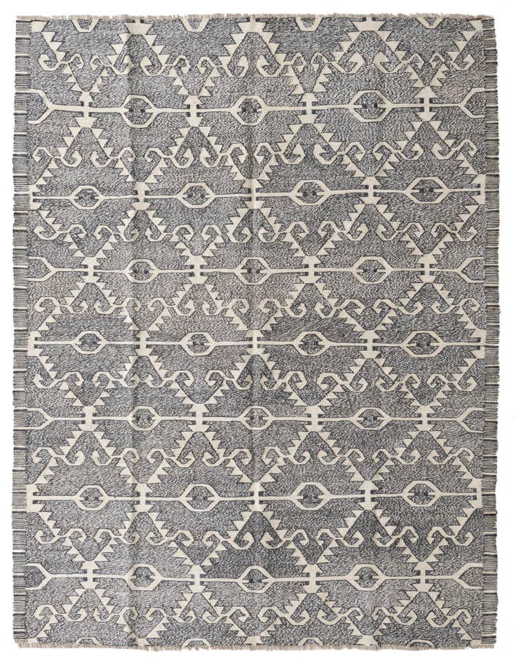 Detail image of 7' x 9' 4 Hand Woven Kilim Modern Wool Rug