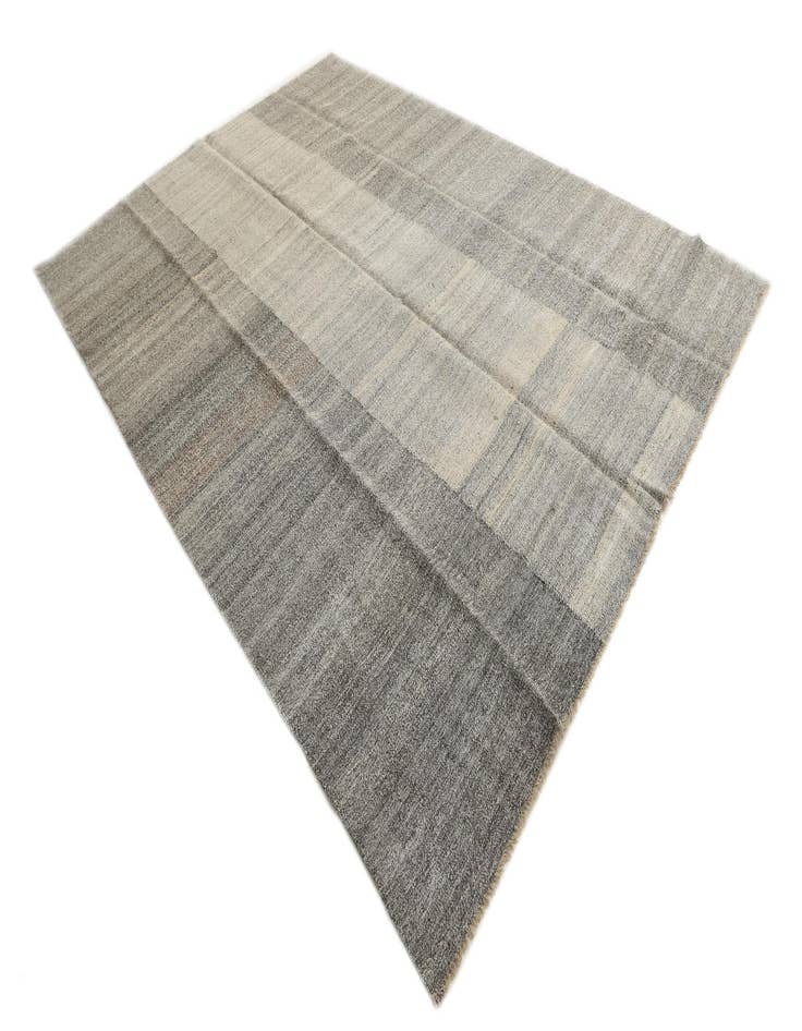 Detail image of 8' 7 x 11' 10 Hand Woven Kilim Modern Wool Rug