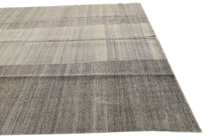 Detail image of 8' 7 x 11' 10 Hand Woven Kilim Modern Wool Rug