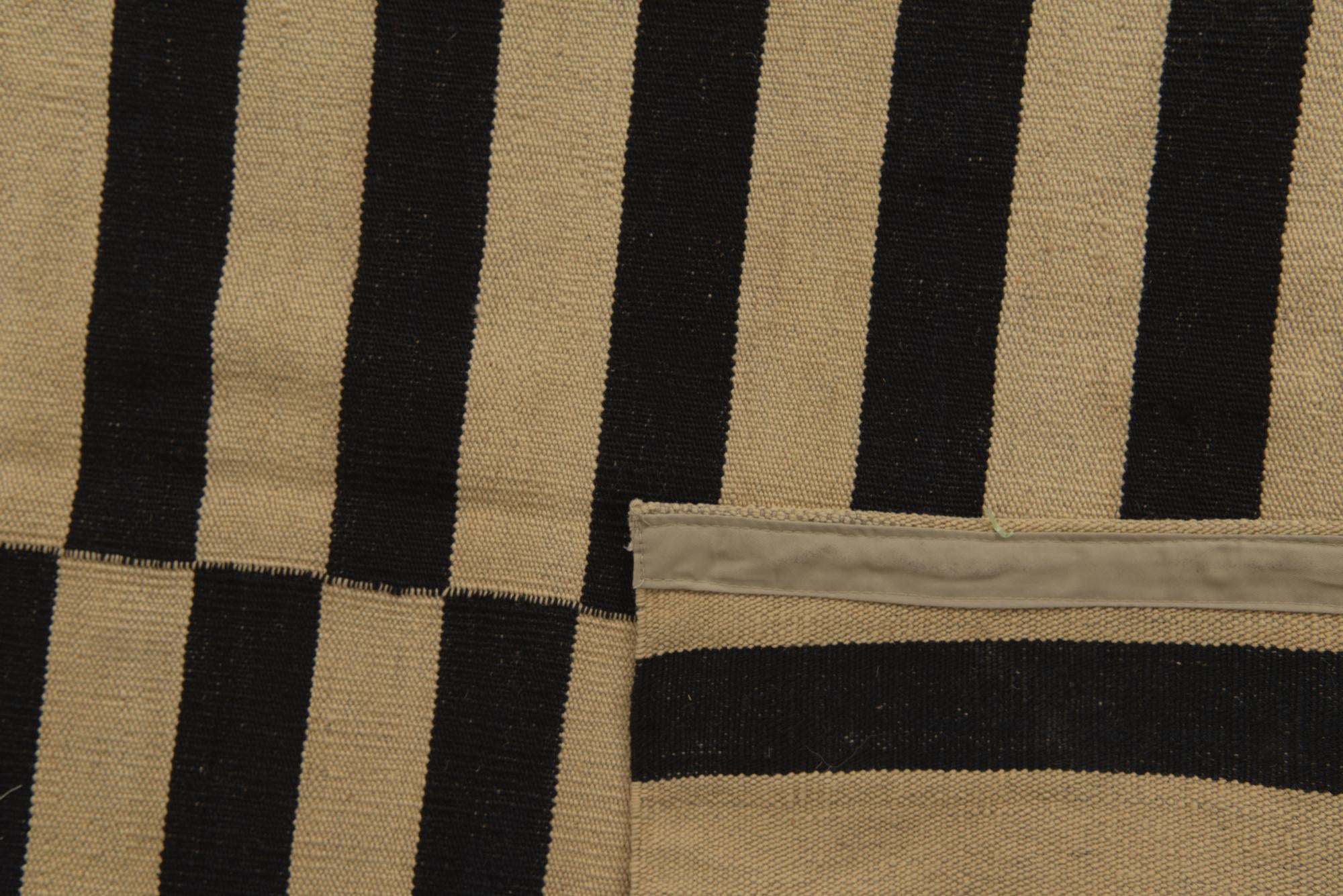 4' 2 x 5' 10 Hand Woven Kilim Modern Wool Rug