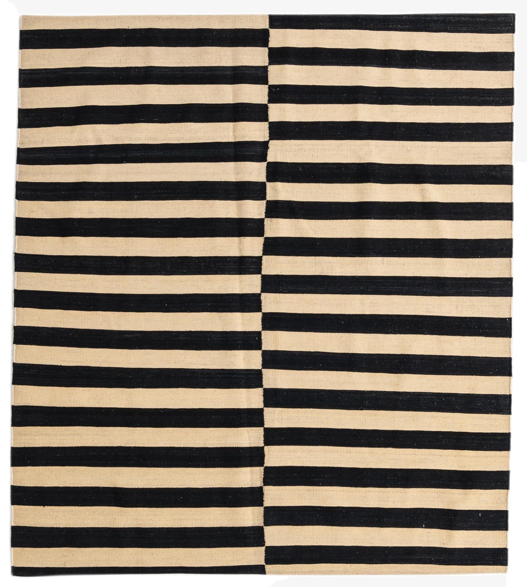 5' 4 x 6'  Hand Woven Kilim Modern Wool Rug