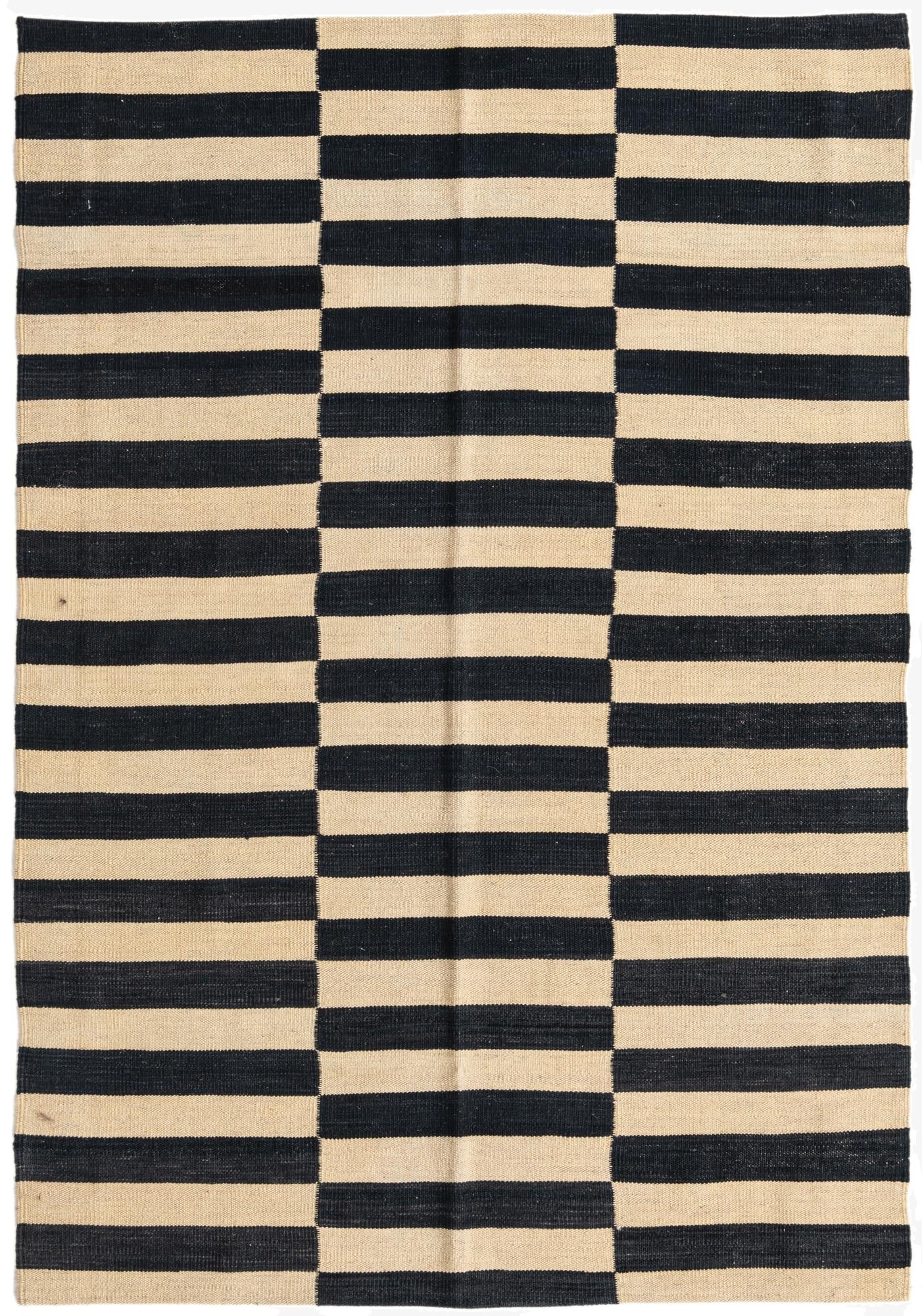 4' 1 x 5' 10  Hand Woven Kilim Modern Wool Rug