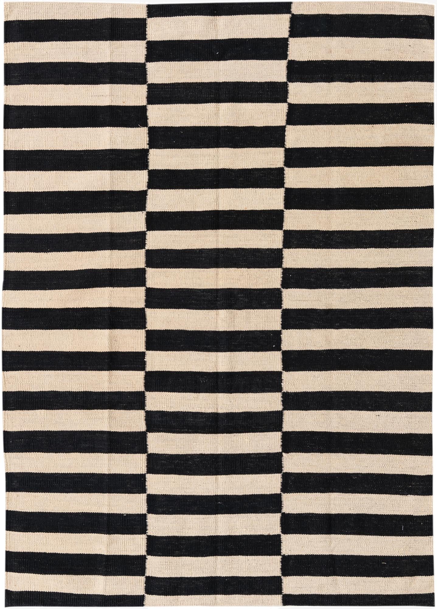 4' 2 x 5' 9  Hand Woven Kilim Modern Wool Rug