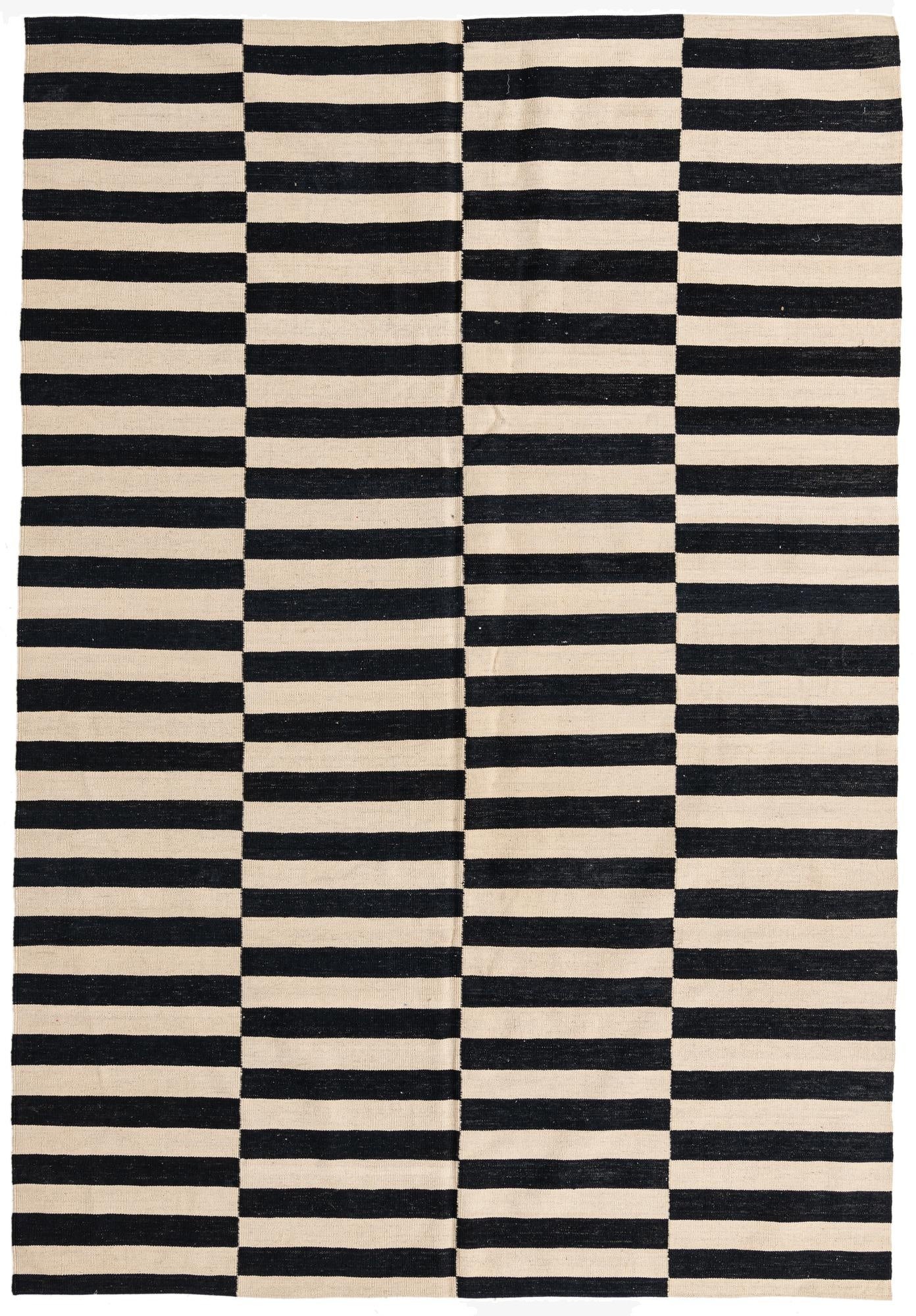 6' 8 x 9' 9  Hand Woven Kilim Modern Wool Rug